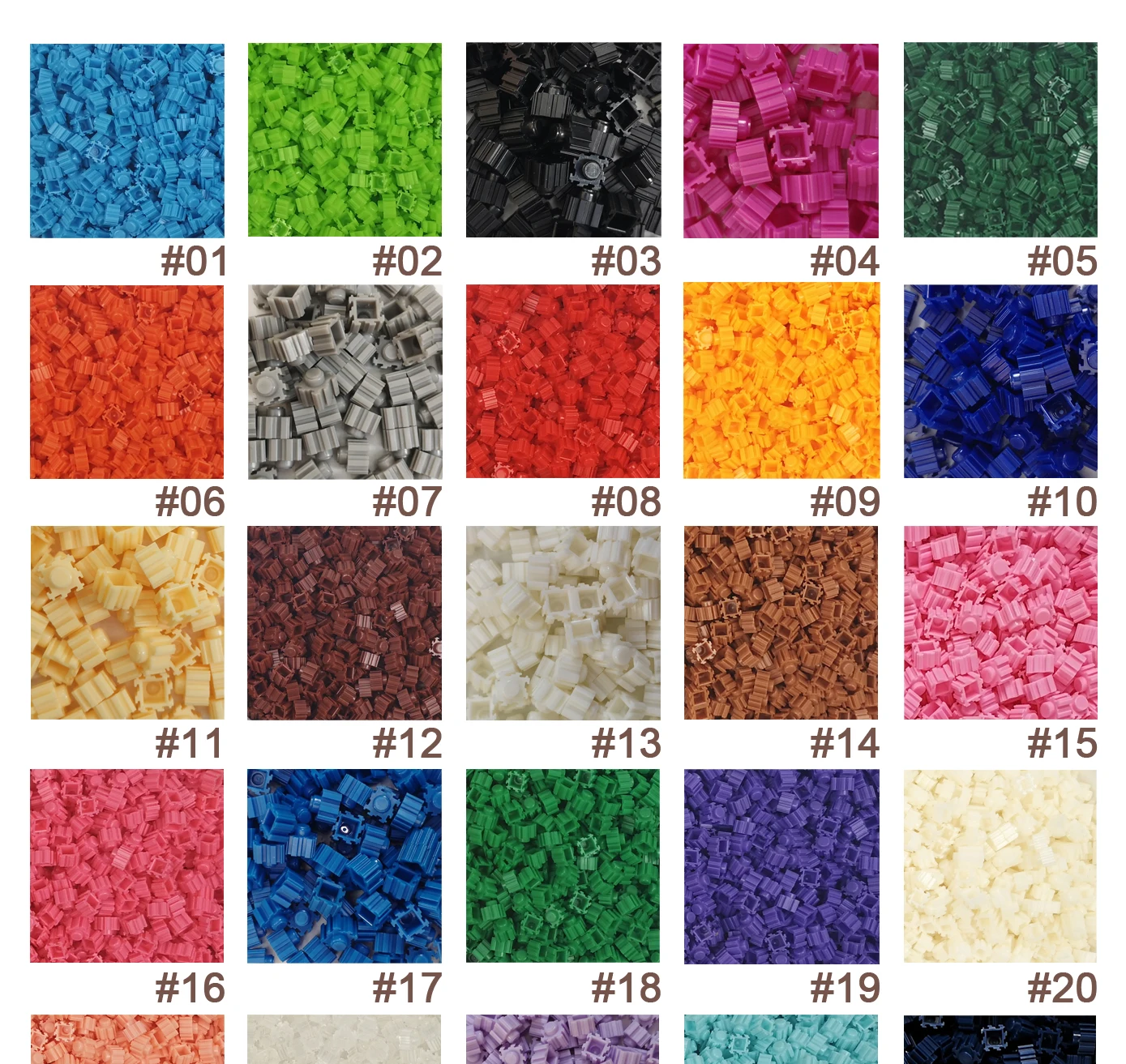 1000 stücke 8*8mm Pixel Kunst Puzzle Micro Diamant Bausteine 40 farben DIY 3D Kleine Ziegel für kinder Spielzeug Pädagogische Kinder – Detail 2