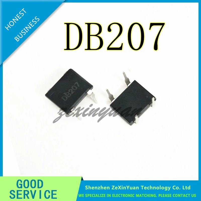 20 قطعة DB207 SOP-4 DB207S DIP-4 مقومات كوبري 1000V 2A