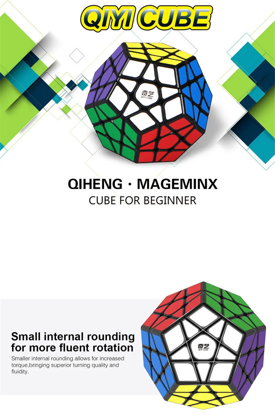 Megaminx Zauberwürfel 3x3 Stickerless Dodekaeder Speed Cubes Brain Teaser Twist Puzzle Toy – Detail 1