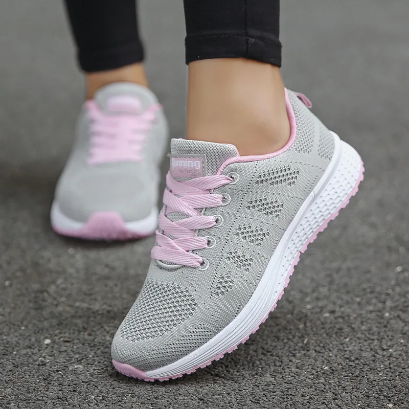 Women\'s Sports Shoes Fashion Breathable Walking Mesh Flat Shoes Women\'s Sneakers For Women 2024 Tennis Female Women Casual Shoes