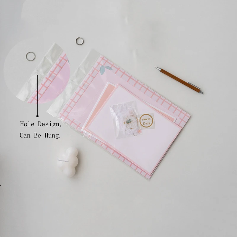1Set Romantic Valentine\'s Day Cards Invitations with Envelopes Stickers Metal Pendants White Ribbons DIY Party Festive Supplies