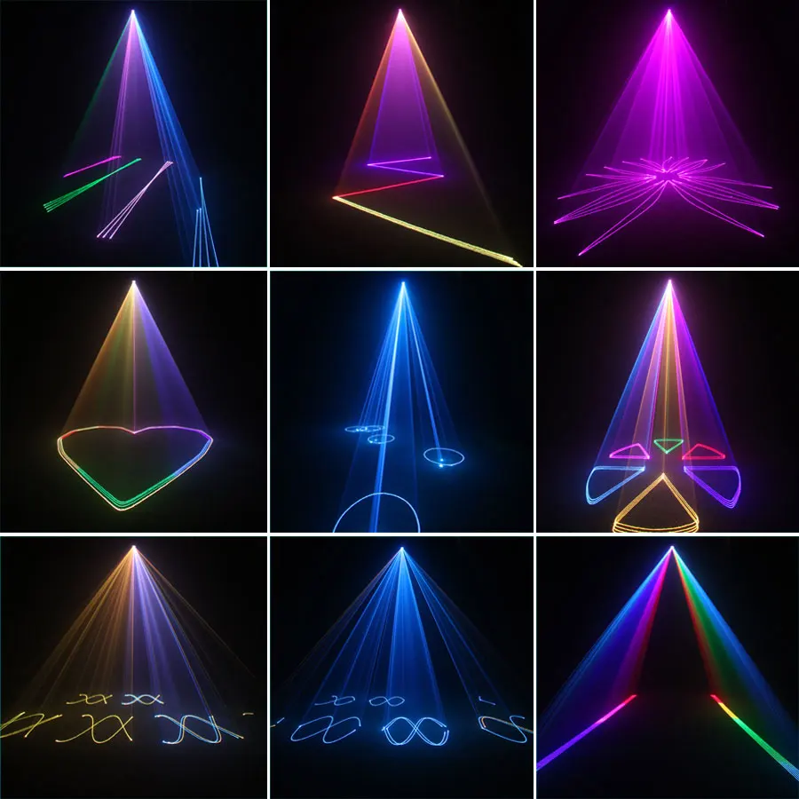 Imagem -05 - Eshiny App Animação Rgb Linhas Laser Feixe Palco Luz Projetor Dmx dj Dance Bar Professional System Show G1n8 500mw 1w 2w