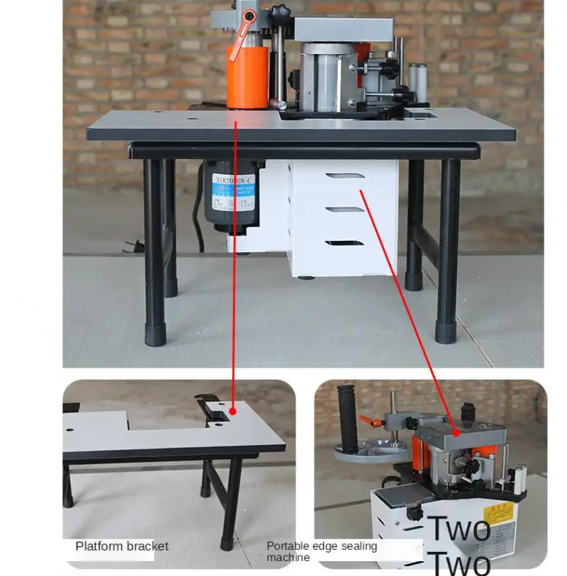 220V/110V 1200W woodworking portable edge banding machine manual small home furnishing furniture edge banding machine
