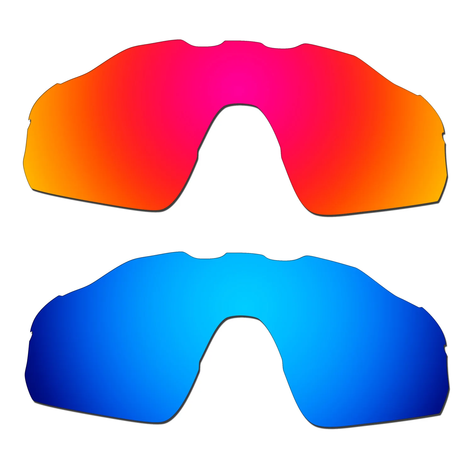 

HKUCO Polarized Replacement Lenses For Radar EV Pitch Sunglasses Red/Blue 2 Pairs