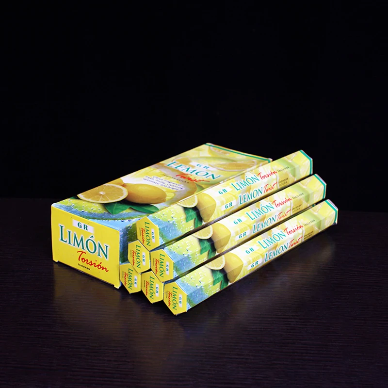 india Incense Big Box Lemon Fragrance Incense Stick Imported Incenso Natural Household Indoor Clean Air Aroma Incense