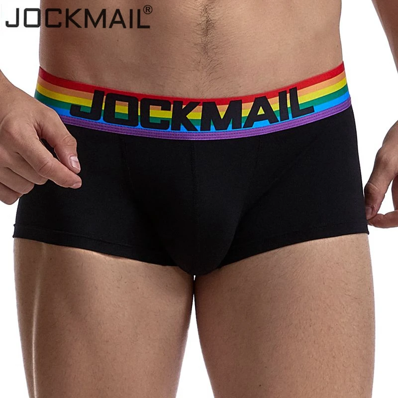 jockmail boxer Sexy underwear men boxer Rainbow Mens Bodysuit Trunks Pants Breathable underpants Pouch gay underwear hot pants