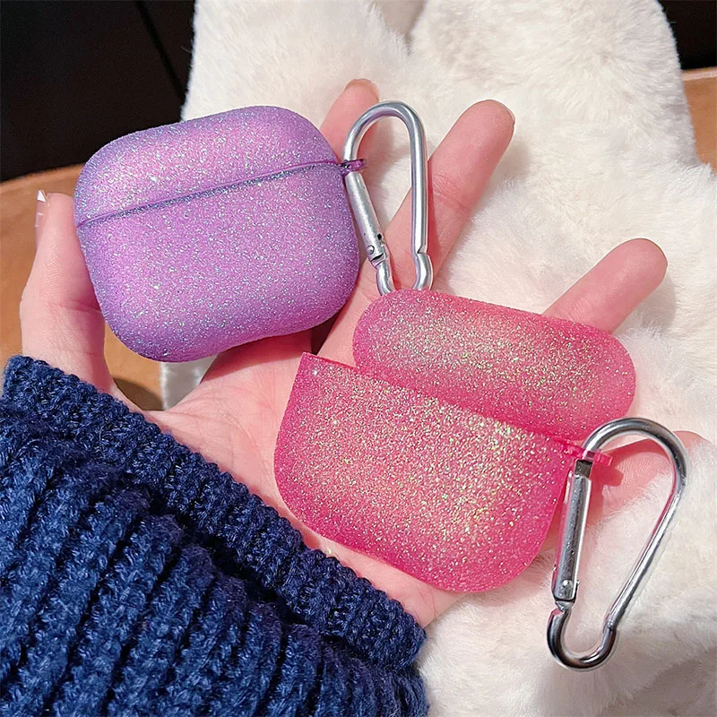 Funda de lujo con purpurina de diamante para Apple AirPods 3, funda de TPU para auriculares para airpods 1, 2, 3 Pro 2, caja de carga para auriculares