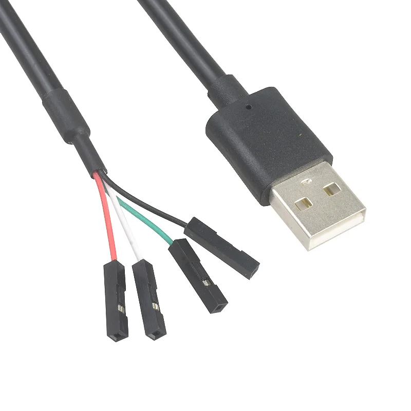 USB2.0 A male TO 2.54mm shell 1P * 4 Female, USB to DuPont cable 0.3m