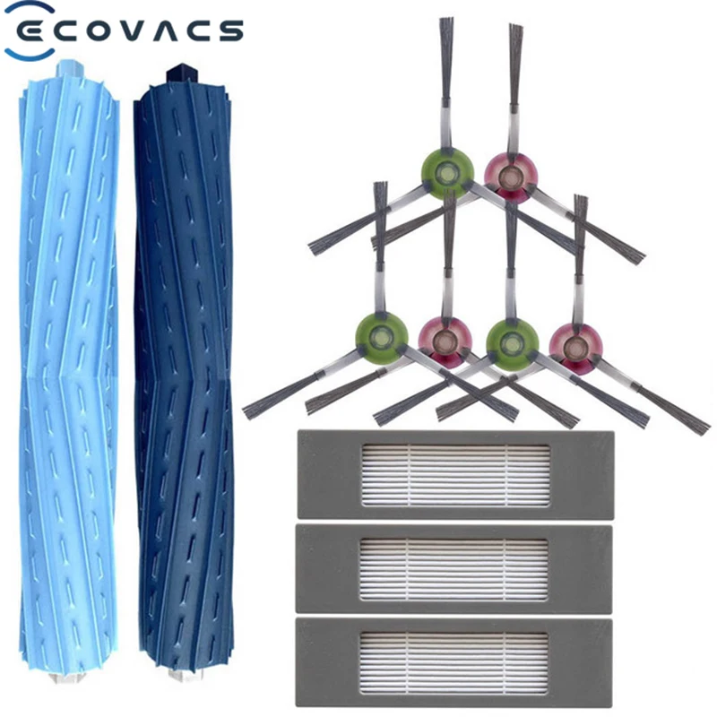 Cepillo principal + 1 cepillos de goma para Ecovacs Deebot T9 AIVI T9 PRO T9 MAX T9 POWER, herramienta de limpieza de piezas de repuesto