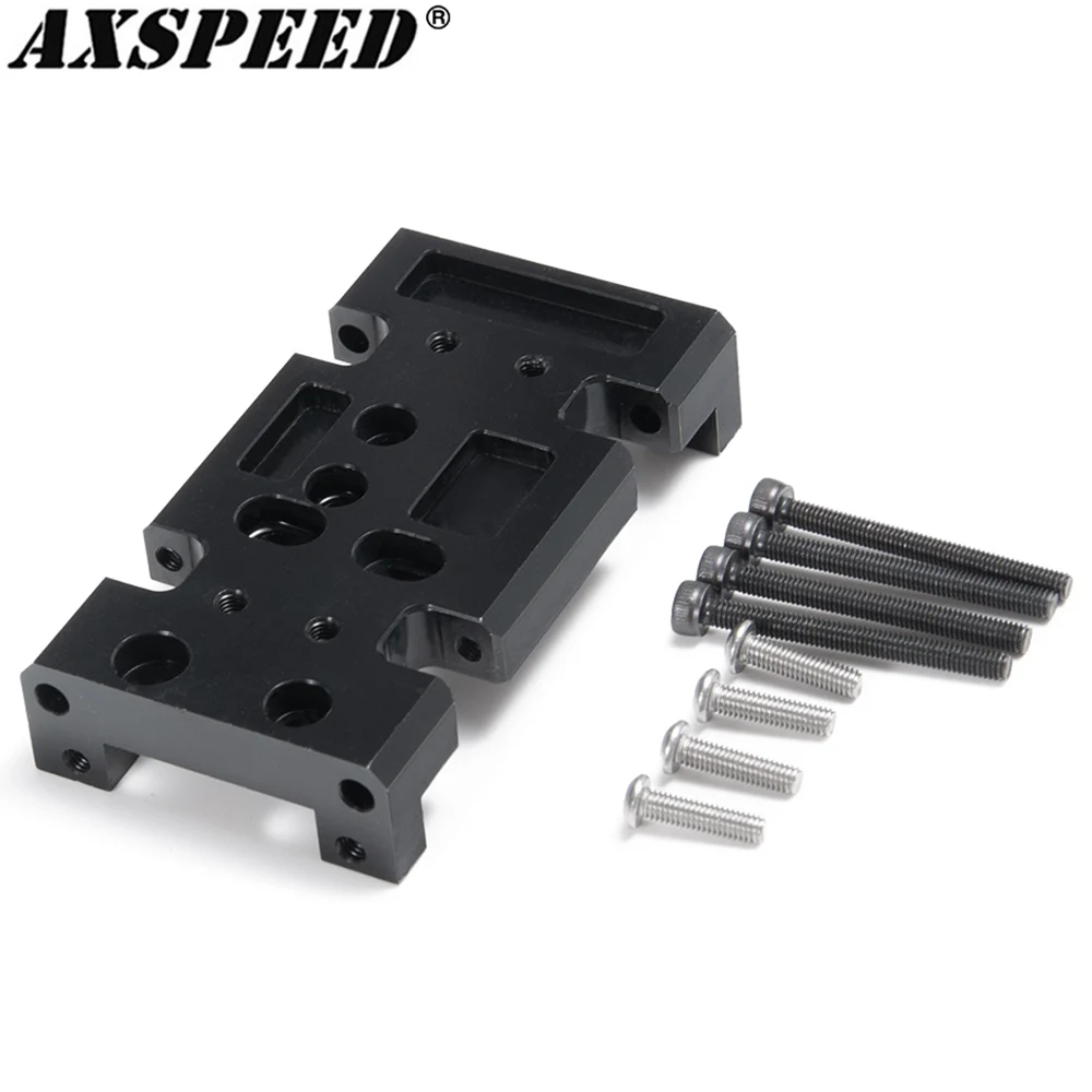 AXSPEED-placa de deslizamiento de caja de cambios de Metal, placa Base de caja ondulada para coche trepador de control remoto Axial SCX10 D90 D110, piezas de reequipamiento, 1/10