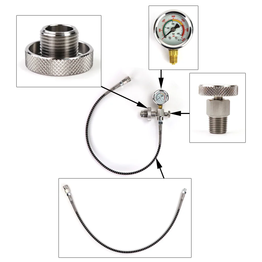 Adaptador de carga DIN G5/8 y repuestos para cilindros de buceo - imagen 3