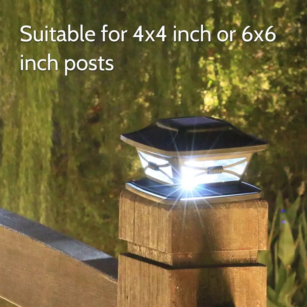 

Solar LED Column Head Courtyard Lights Villa Garden Landscape Decoration Street Lamp Outdoor Waterproof Lighting for Path Patio
