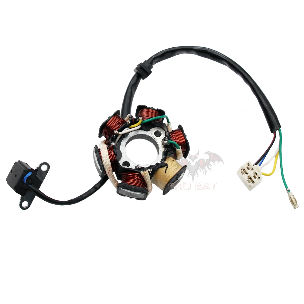 6 Pole Electric Start Magneto Stator Generator Stator for 50cc 70cc 90cc 110cc 125cc For Quad Dirt Bike ATV Go Kart Buggy