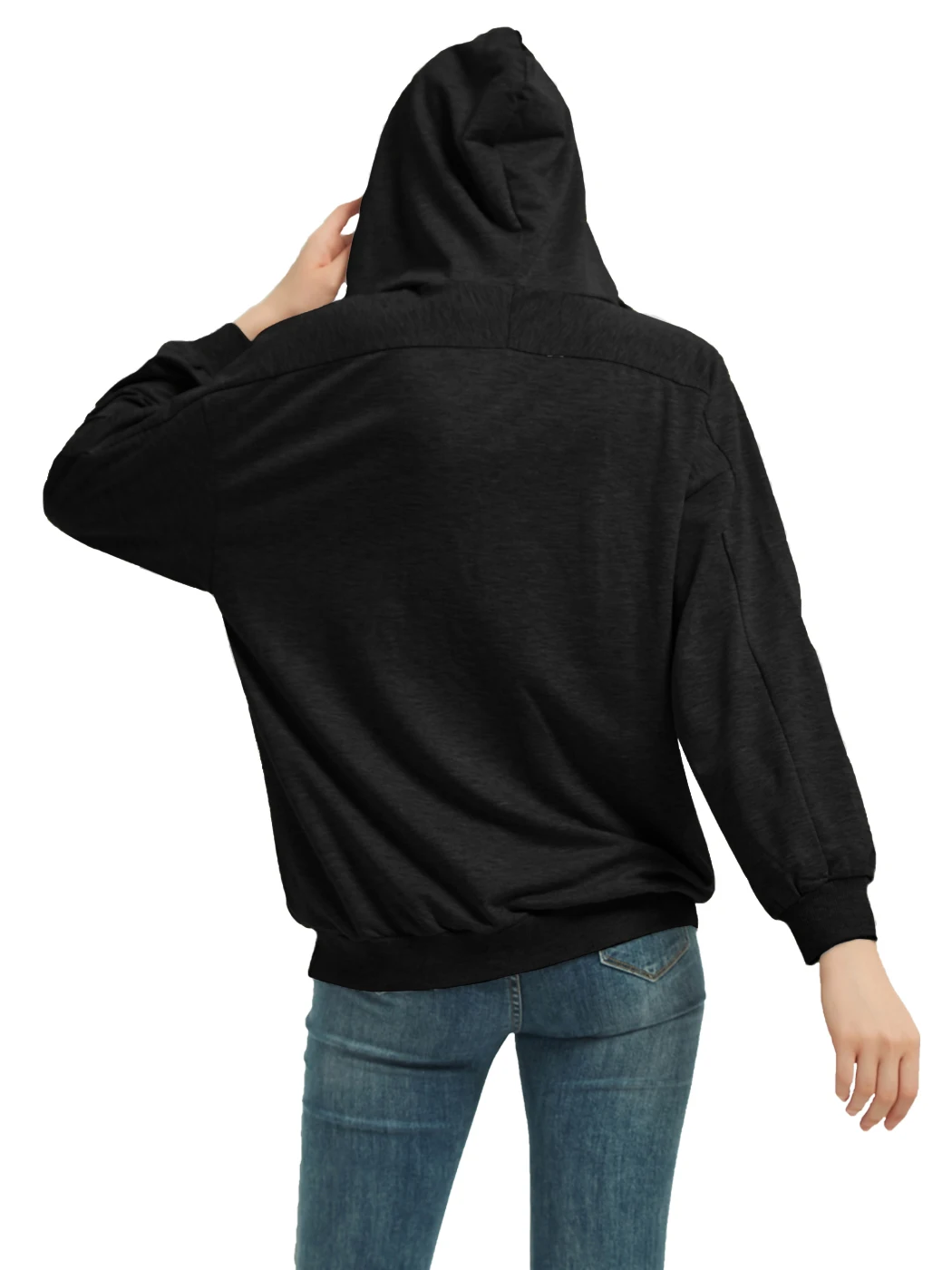2021 Autumn Winter New Hooded Hoodies Women Thick Fabric Solid Basic Sweatshirts Quality Jogger Texture Pullovers
