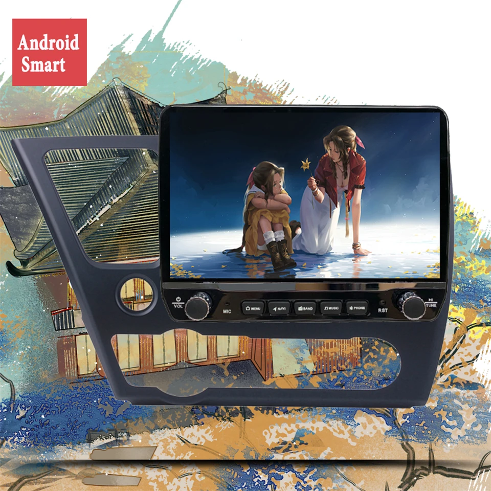 Android 13,0 hd bildschirm dsp auto stereo für honda civic hatchback 9-dvd multimedia radio gps navigation