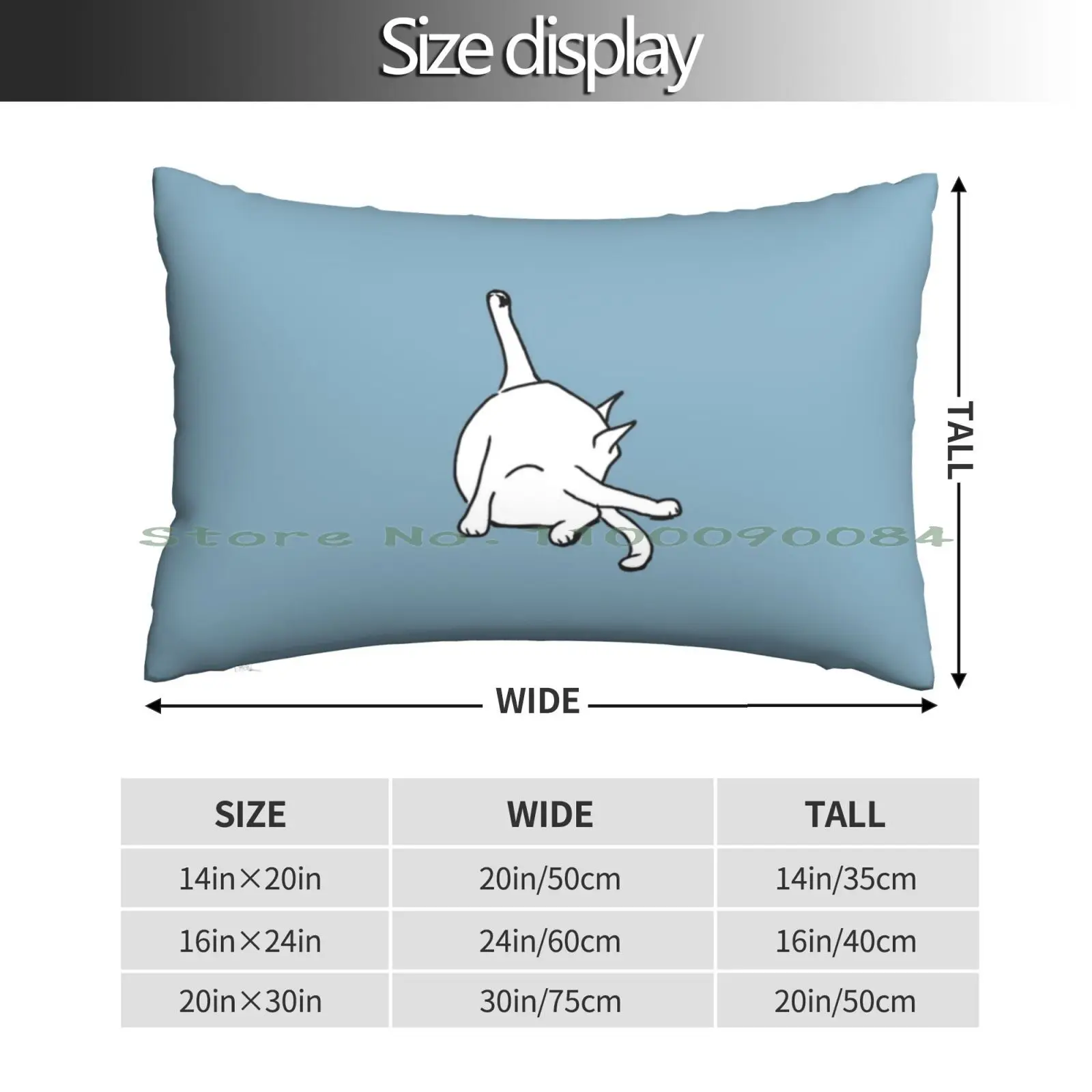 Cat Washing Bottom Pillow Case 20x30 50*75 Sofa Bedroom Cartoon Humour Valentine Quirky Funny Squirrell Cat Yoga Washing Kitty