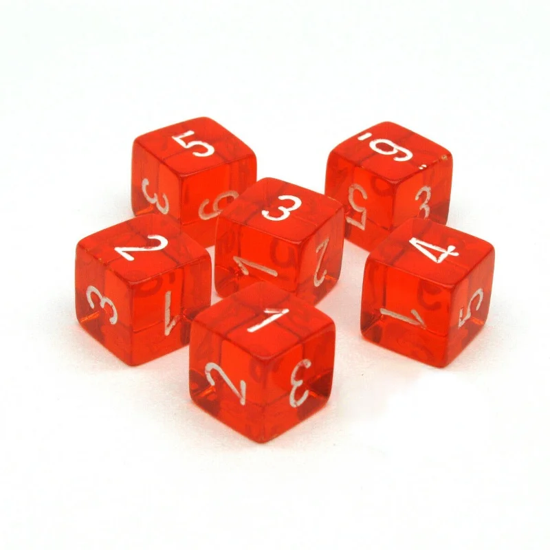 10Pcs/set 20212 Foreign Trade New Product Hot Sale D6 Digital Magic Card Props Dice 16MM Number 1-6 Dice