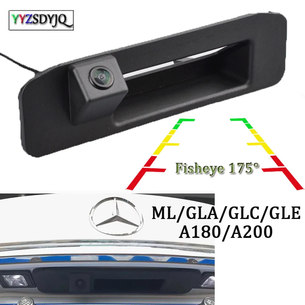 DynamicTrack Camera for Benz ML/GLA/GLC/GLE/A180/A200 Handle Trunk Waterproof Night Vision Reversing Camera Fisheye 175 °