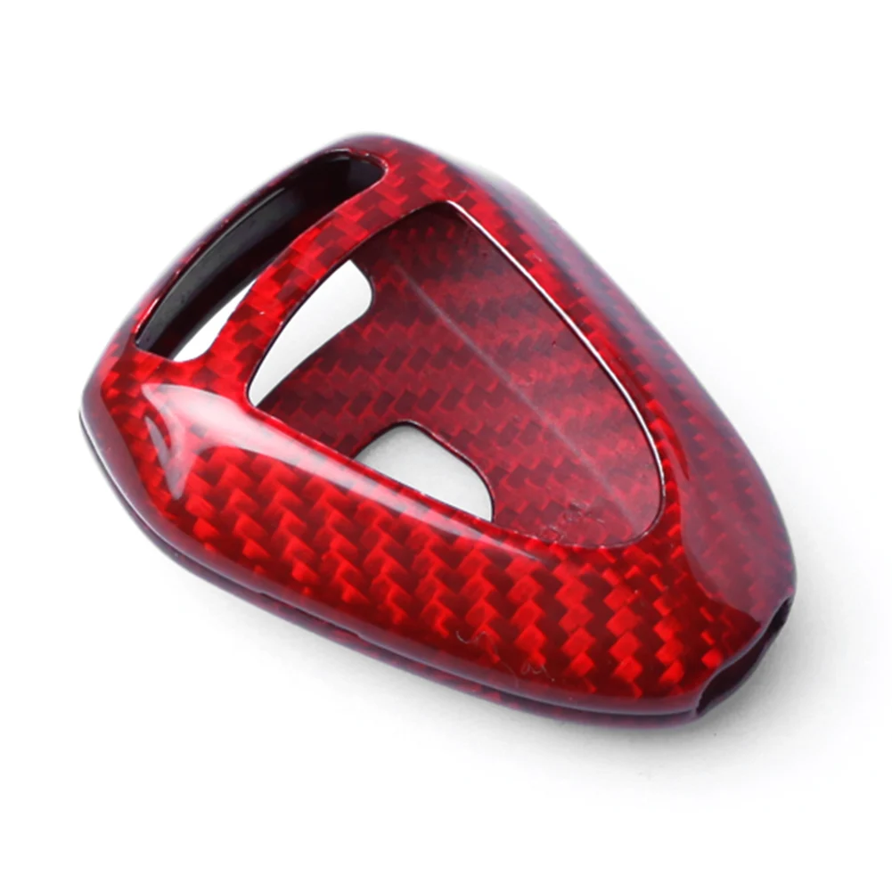 3 Button Car Real Carbon Fiber Remote Key Shell Cover Case Red For Porsche Boxter 911 Cayman Boxter