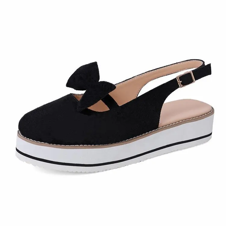 

Women Sandals Shoes Summer Flat Sandals Bow-Knot Comfort Retro Anti-Slip Beach sudes Shoes Platform Slide Large size