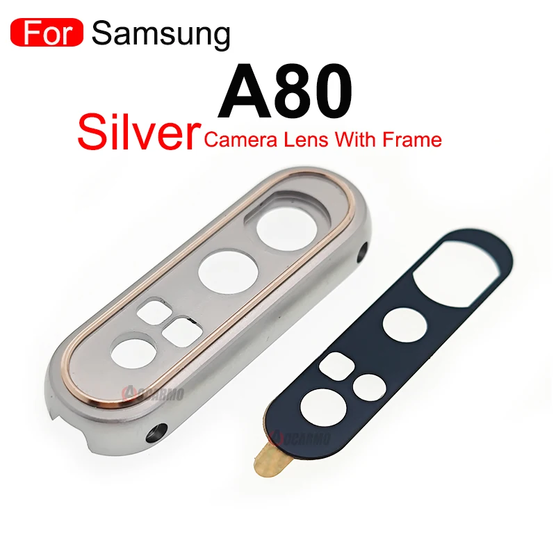 Rear Camera Glass Lens With Frame Holder For Samsung Galaxy A80 805F Replacement Parts