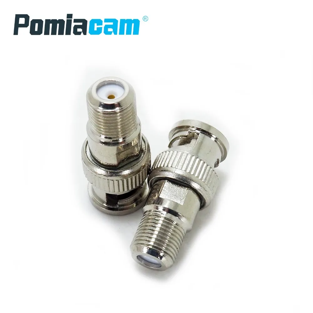 B-1N 100pcs/lot BNC Male to F Female Connector BNC Plug to F Jack Socket Adapter RF Coaxial Connector for CCTV Camera