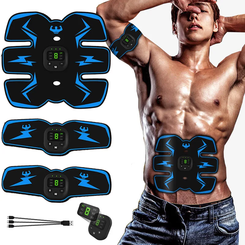 EMS Abdominal Muscle Stimulator Abs Trainer Wireless Body Leg Arm Belly Exercise Electric Simulators Fitness Equipment Home Gym