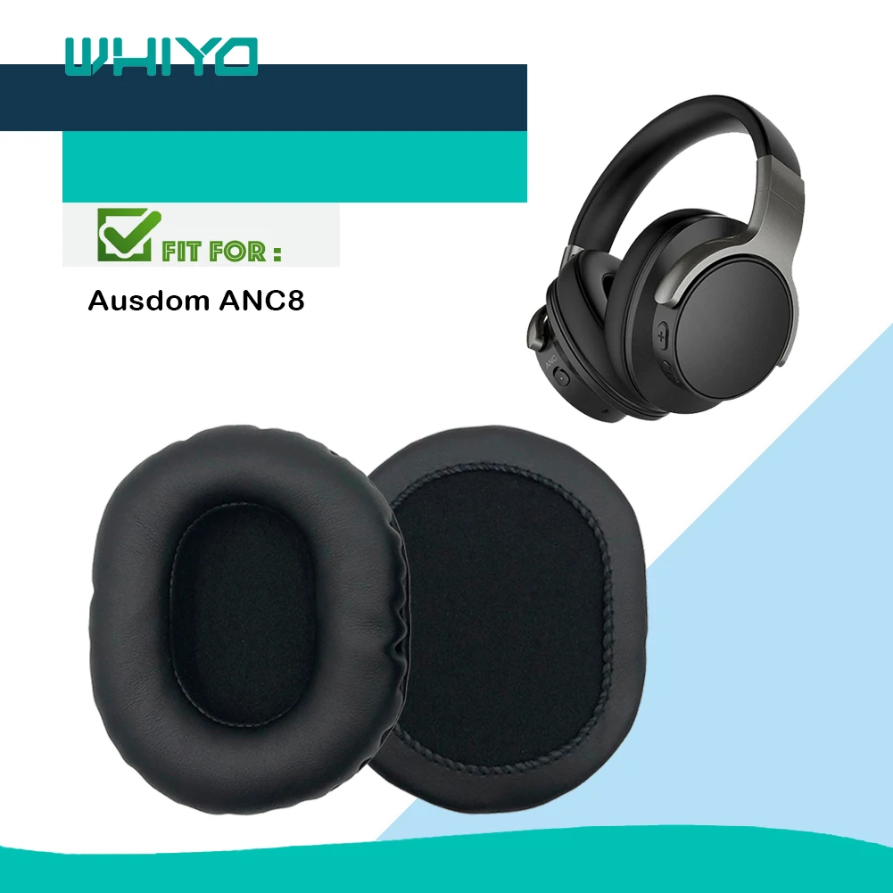 Whiyo 1 Pair of Replacement Ear Pads for AUSDOM ANC8 Headphones Cushion Cover Earpads Earmuff