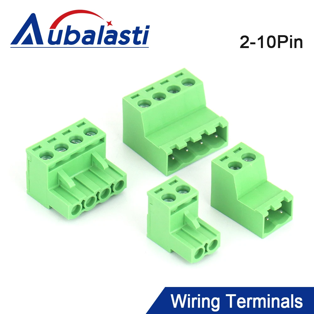 Aubalasti 2EDGRK-5.08mm 2Pin 4Pin 6Pin Pluggable Terminal Blocks Connector Butting Style Screw Terminals