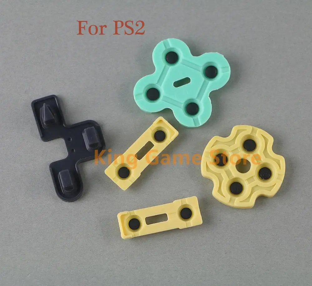 50sets Silicone Rubber Conductive Pads Buttons Touches Replacement For Playstation 2 Controller PS2 Repair Parts