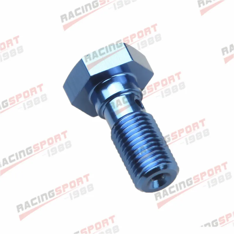 Banjo Bolt UNF 3/8-24UNF Aluminium alloy Banjo Bolts Brake Adaptor blue/black