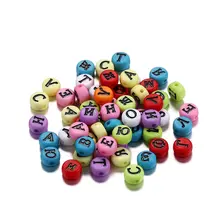 Round acrylic alphabet beads for jewelry #4