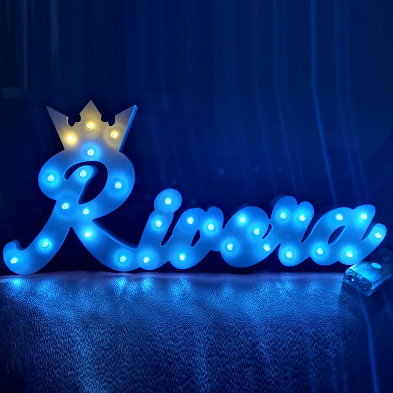 Custom  Personalized Wooden Name Signs for Kids, Custom Name with Princess Crown, Children's Name Wall Decor