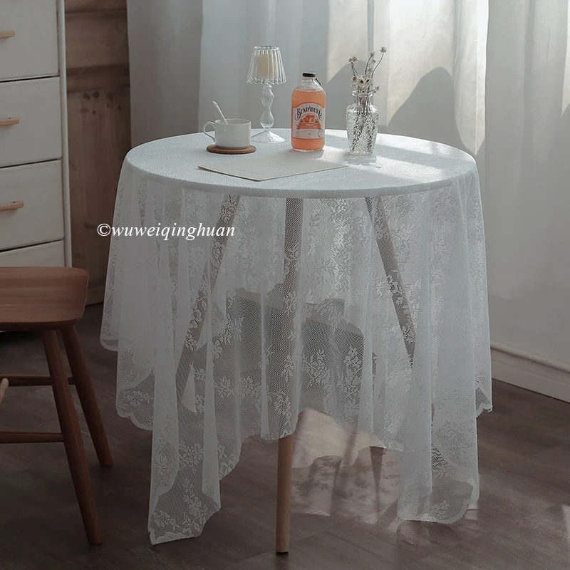 

white tablecloth rectangle lace fabric for wedding christmas home kitchen decoration for dining coffee table cover placemats