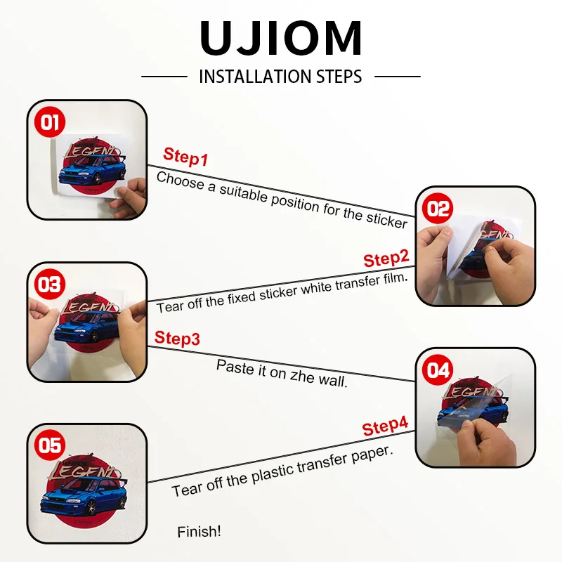 UJIOM Orko الجدار ملصق مائي ديكور المنزل غرفة المعيشة ديكور الرطوبة برهان ملصقات جدار الحمام المطبخ جدارية ملصق فني