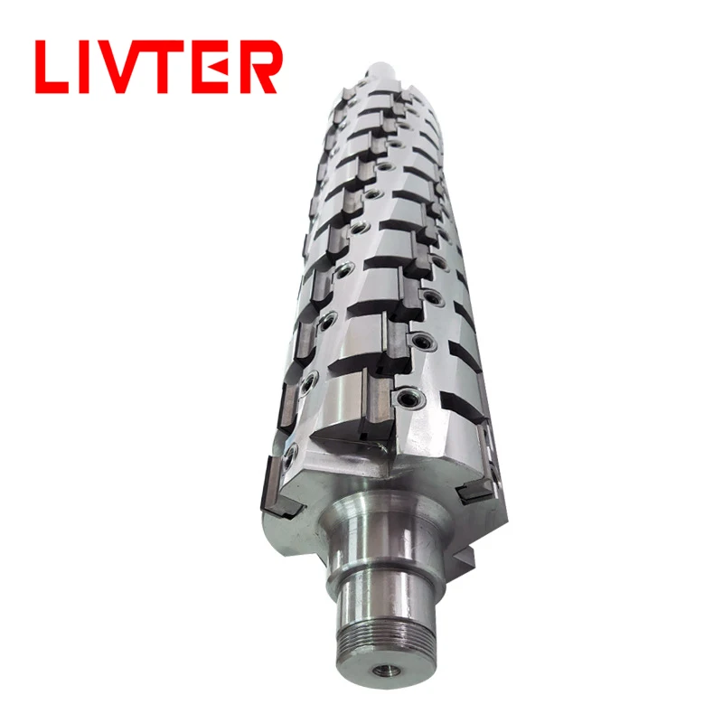 wood shaving machine cutting head knife planing spindle moulder cutter helical planer carbide blade jointer 15 spiral cutterhead