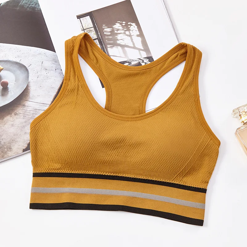 Top Female Sports Bra For Women Beauty Back Vest Fitness Yoga Tube Tops Anti-glare Breathable Women's Sport Gym Underwear