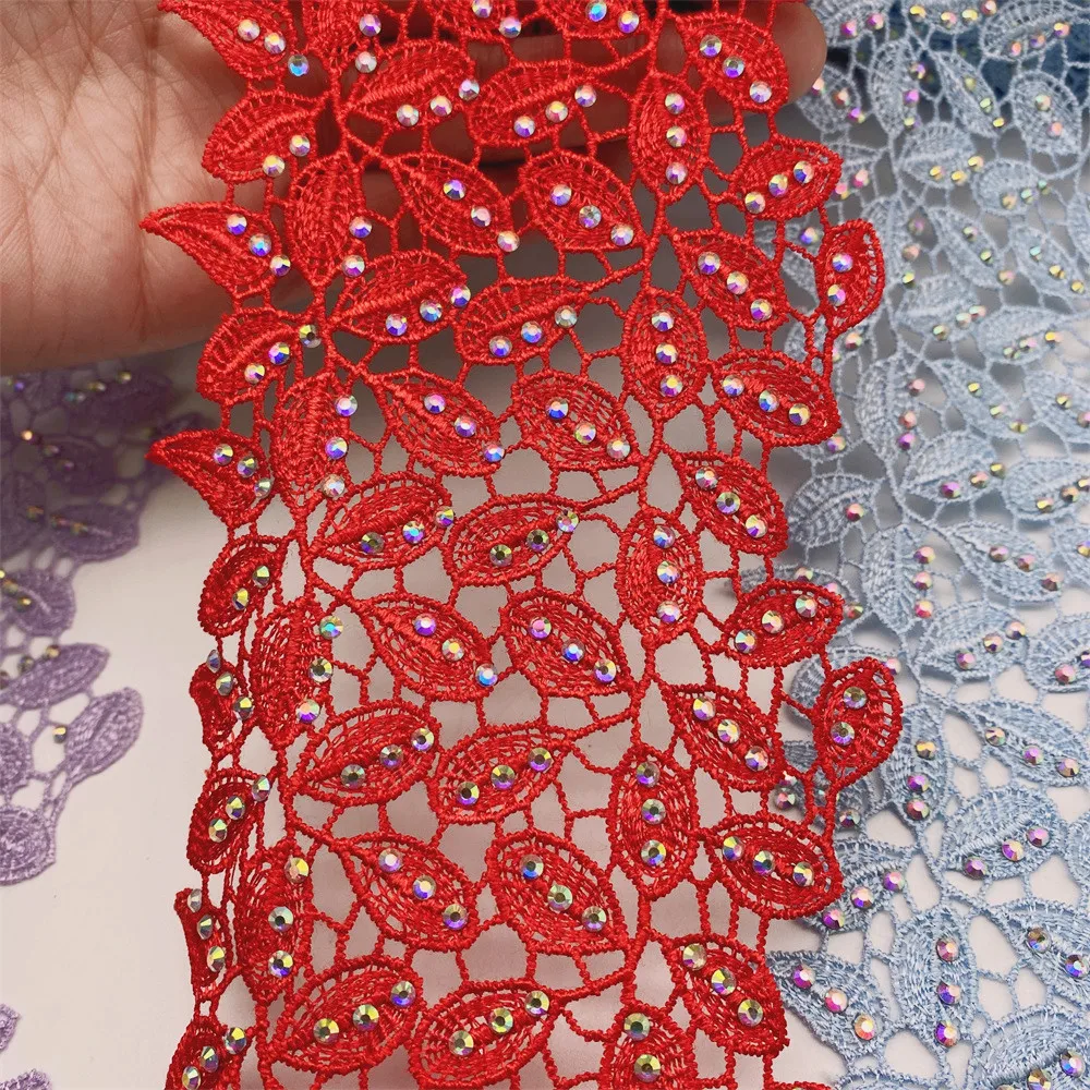 10yards wide 10cm  high quantity Rhinestone Lace Trim Trim for Wedding dress decoration