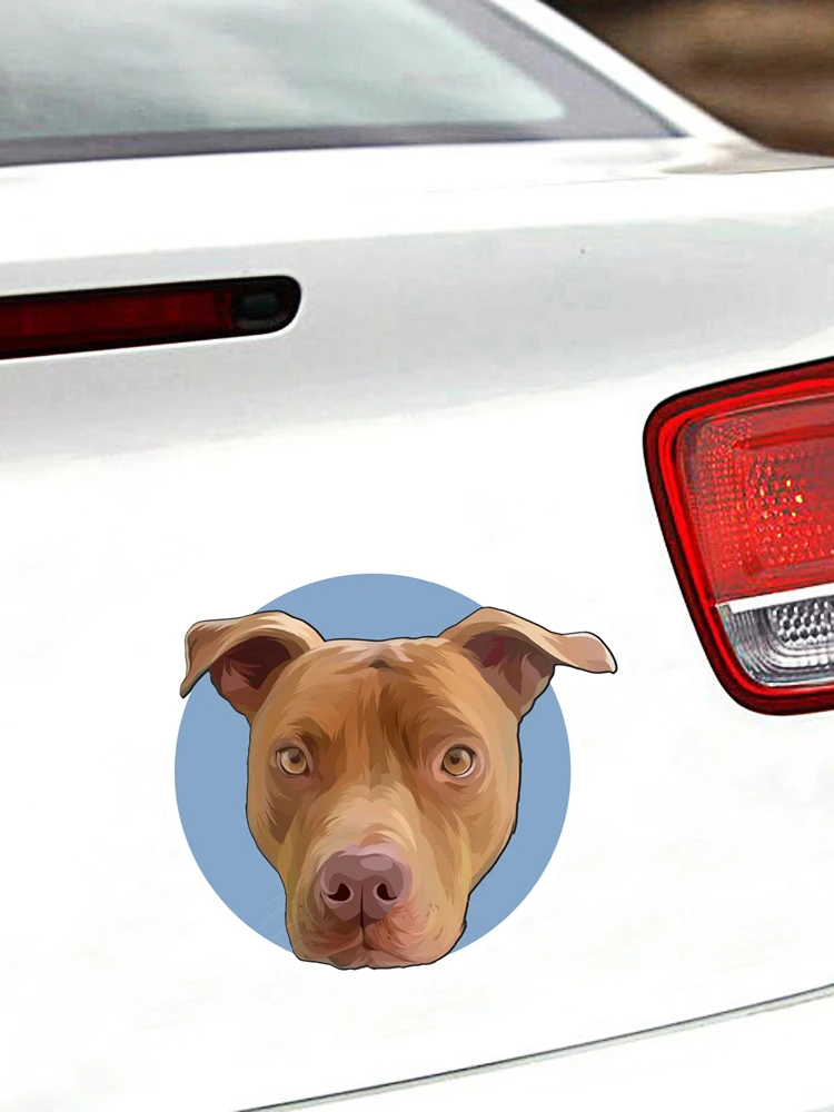 32831 # cinza pitbull cão 13 cm/17 cm auto-adesivo decalque etiqueta do carro à prova dwaterproof água decorações de automóveis no pára-choques janela traseira portátil