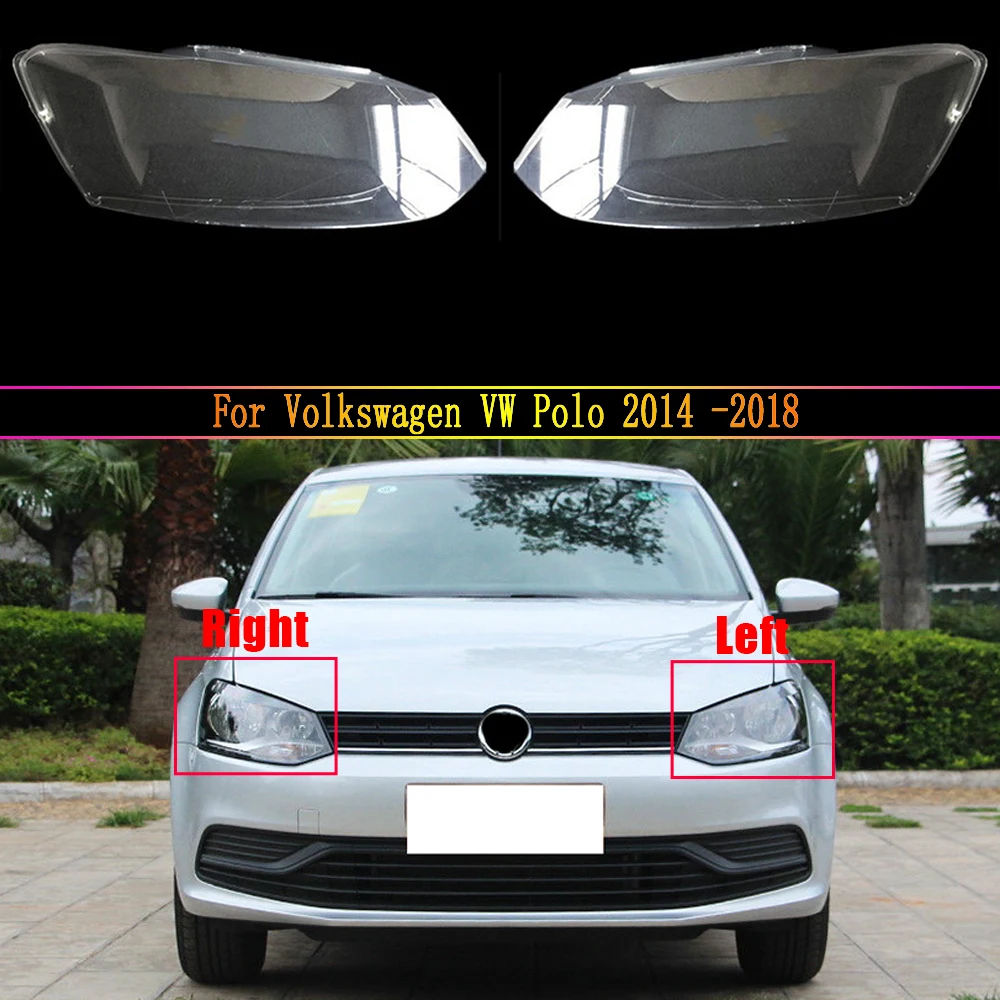 

Car Headlamp Lens For Volkswagen VW Polo 2014-2017 Car Headlight Headlamp Clear Lens Auto Shell Cover