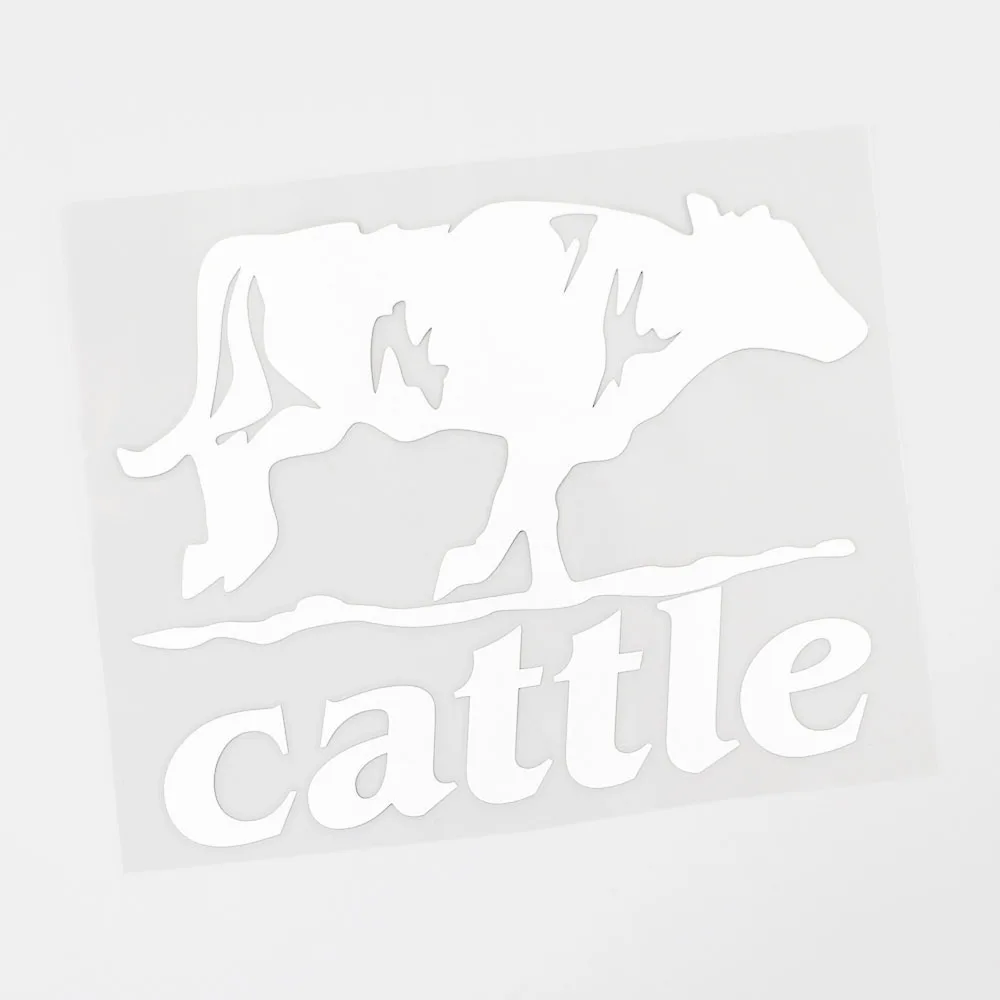 YJZT 15.2CMX11.7CM For Animal Runing Cattle Vinyl Car Sticker Decal Black/Silver 8C-0162