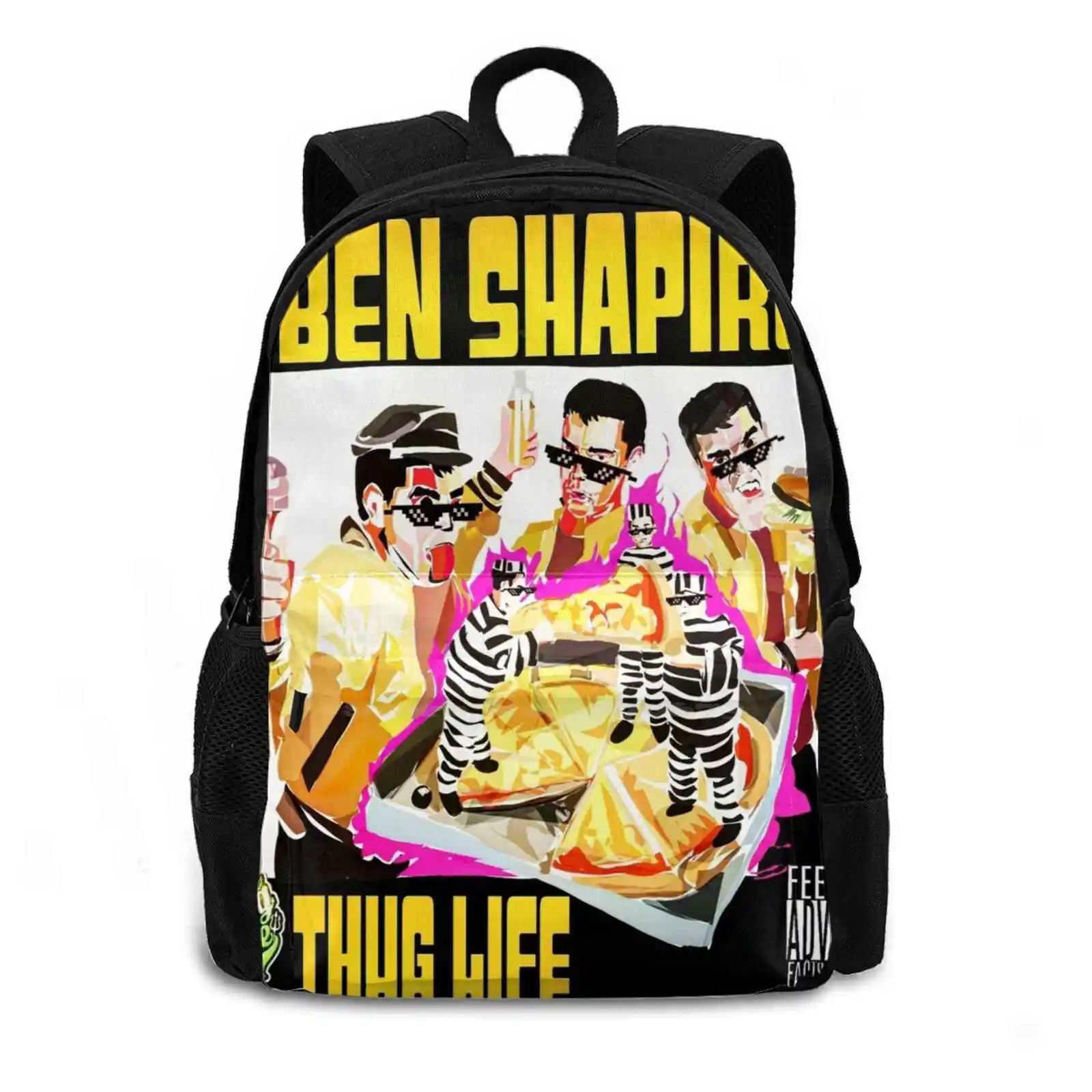 Ben Shapiro Thug Life #10 420D Print Design Backpack Student Bag