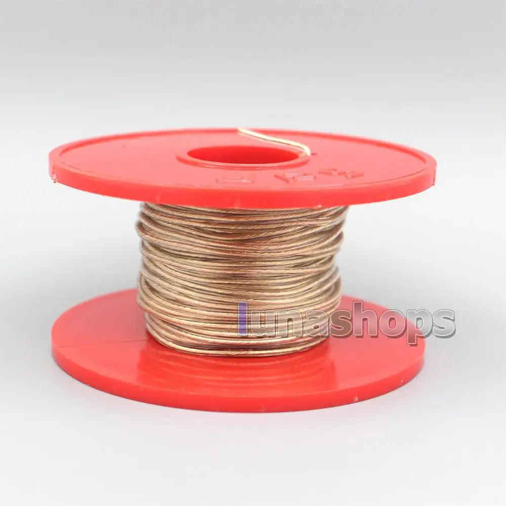 LN007059 7N OCC Gold Plated + 7N OCC Silver Plated Diameter 1.3mm Headphone Earphone Custom Bulk Wires