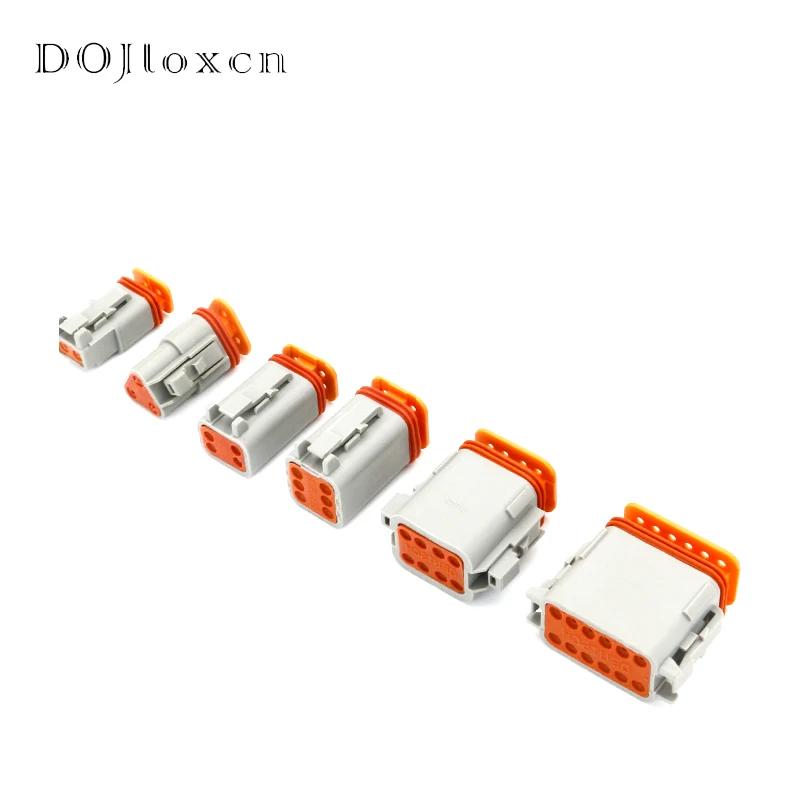 1 Set 2/3/4/6/8/12 Pin Deutsch Wiring Male Female Connector Waterproof Electrical Socket For Car Motor With Pins 22-16AWG