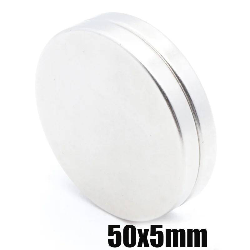 2pcs/5PCS 50x5mm Strong Cylinder Rare Earth Magnet 50mmx5mm Round Neodymium Magnets 50x5mm Big N35 Disc Magnet 50*5mm