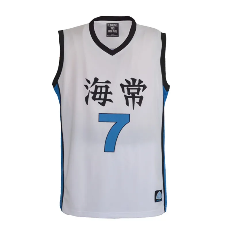 3D Anime Kuroko No Basuke KAIJO Kise Ryota 7# Costume Basketball Jersey Cosplay Uniform Vest Singlet Shirt Sleeveless Set