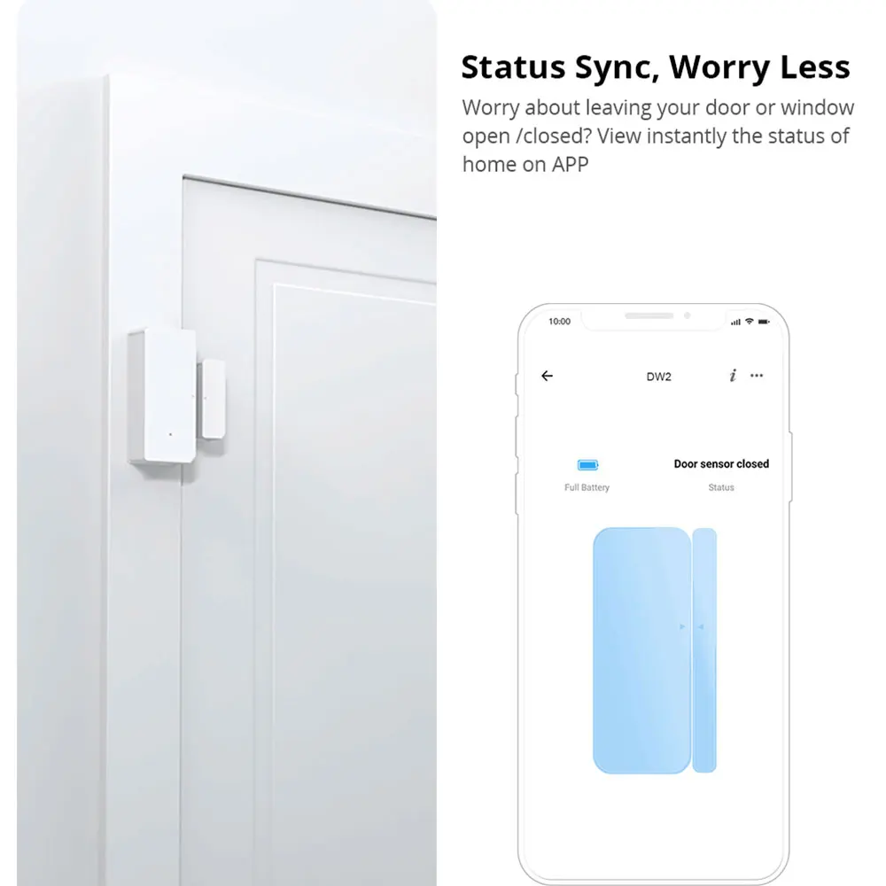 Sonoff DW2-WiFi Wireless Security Door/Window Sensor Home Sercurity Alarm Work With eWeLink APP Support Sonoff Devices IFTTT
