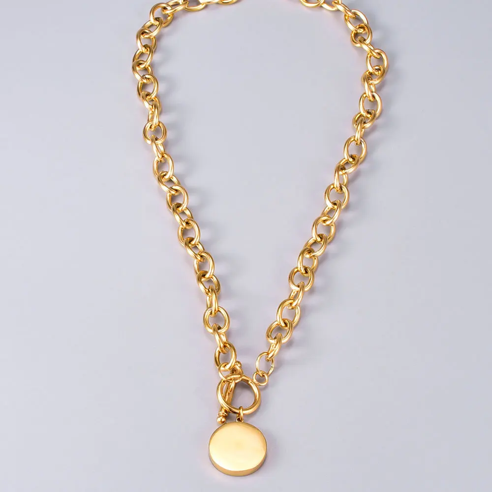 SOMMAR 2020 new hit Gold Plated color Maiden necklaces & pendants Thick-chain white shell maxi necklace wedding jewelry image 4