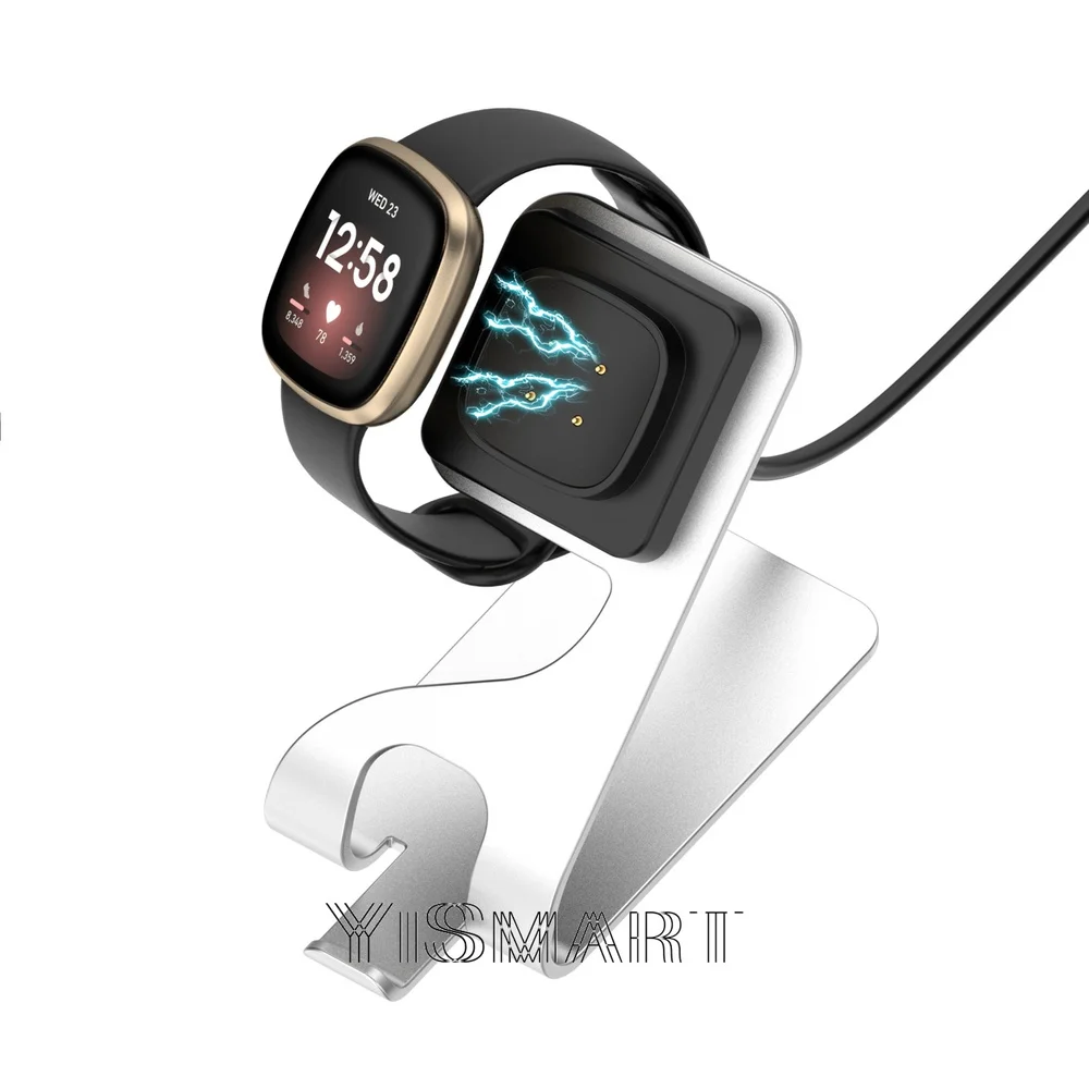 Stojak do ładowarki Fitbit Versa 3 stacja do ładowania aluminium USB do akcesoriów Fitbit Sense Smartwatch