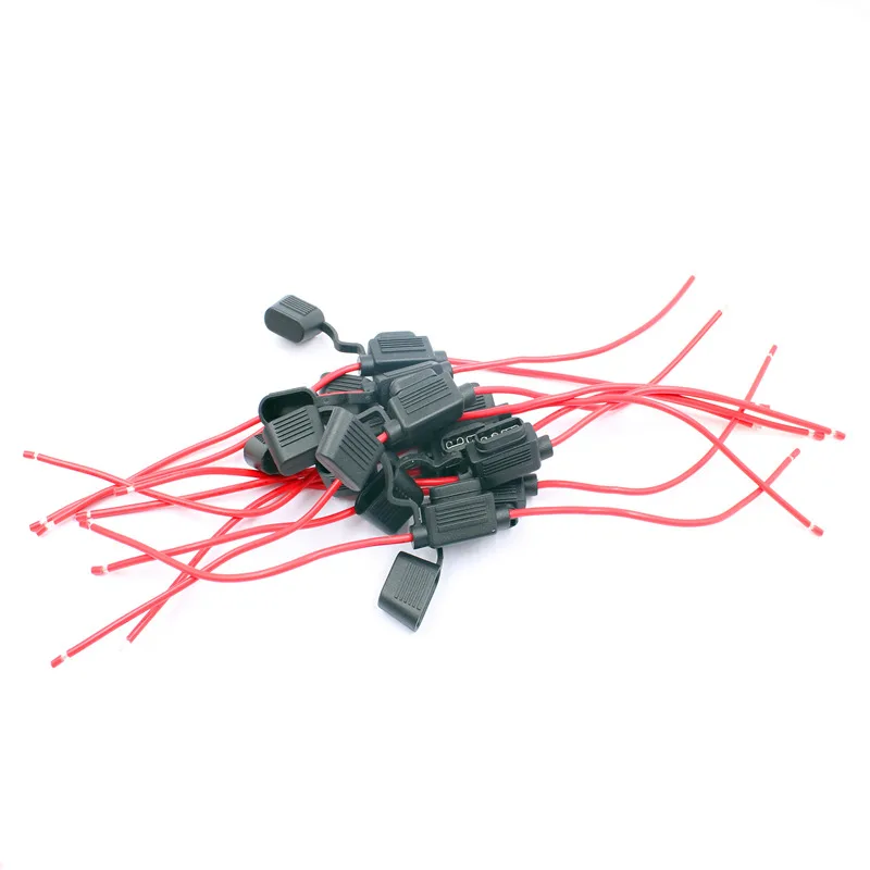 2Pcs Fuse Holder Medium Standard ATC ATO Fuse Box Socket Waterproof with Cable 5A 7.5A 10A 15A 20A 25A 30A 35A Fuse